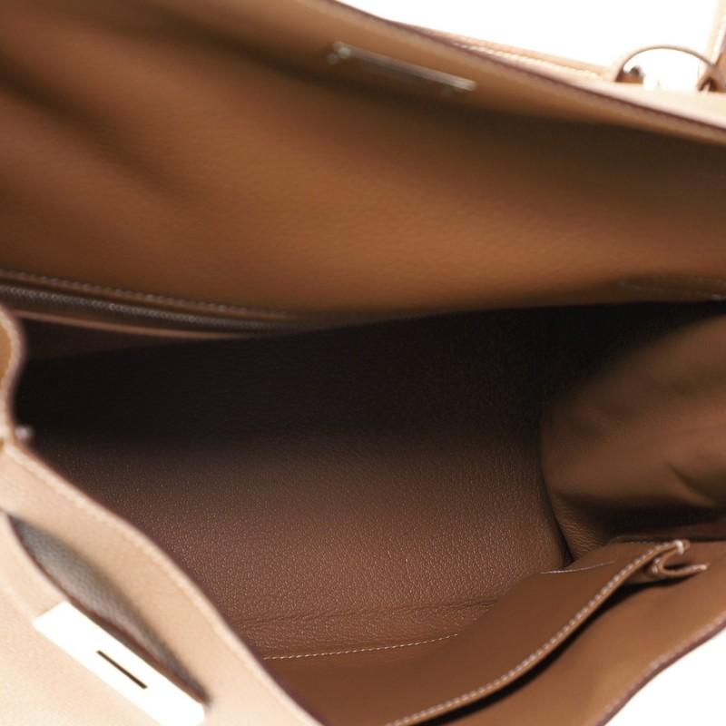 Women's or Men's Hermes Kelly Handbag Gold Togo With Palladium Hardware 32 