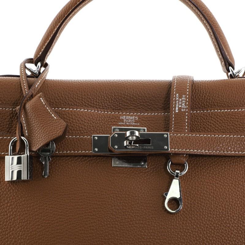 Hermes Kelly Handbag Gold Togo With Palladium Hardware 32  1