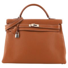 Hermes Kelly Handtasche Gold Togo mit Palladium-Hardware 40