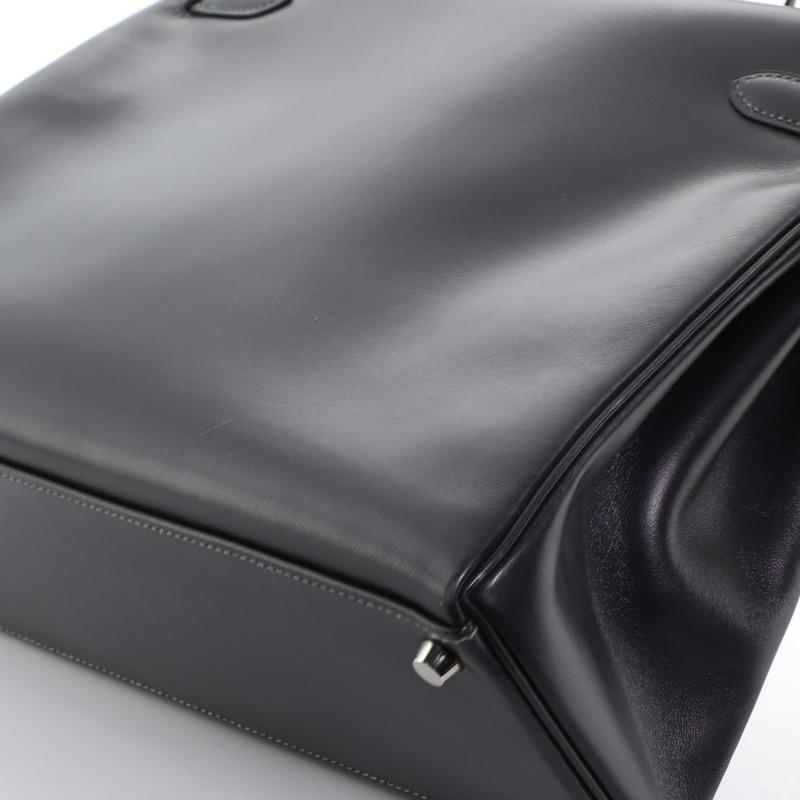Hermes Kelly Handbag Graphite Box Calf With Palladium Hardware 32  2