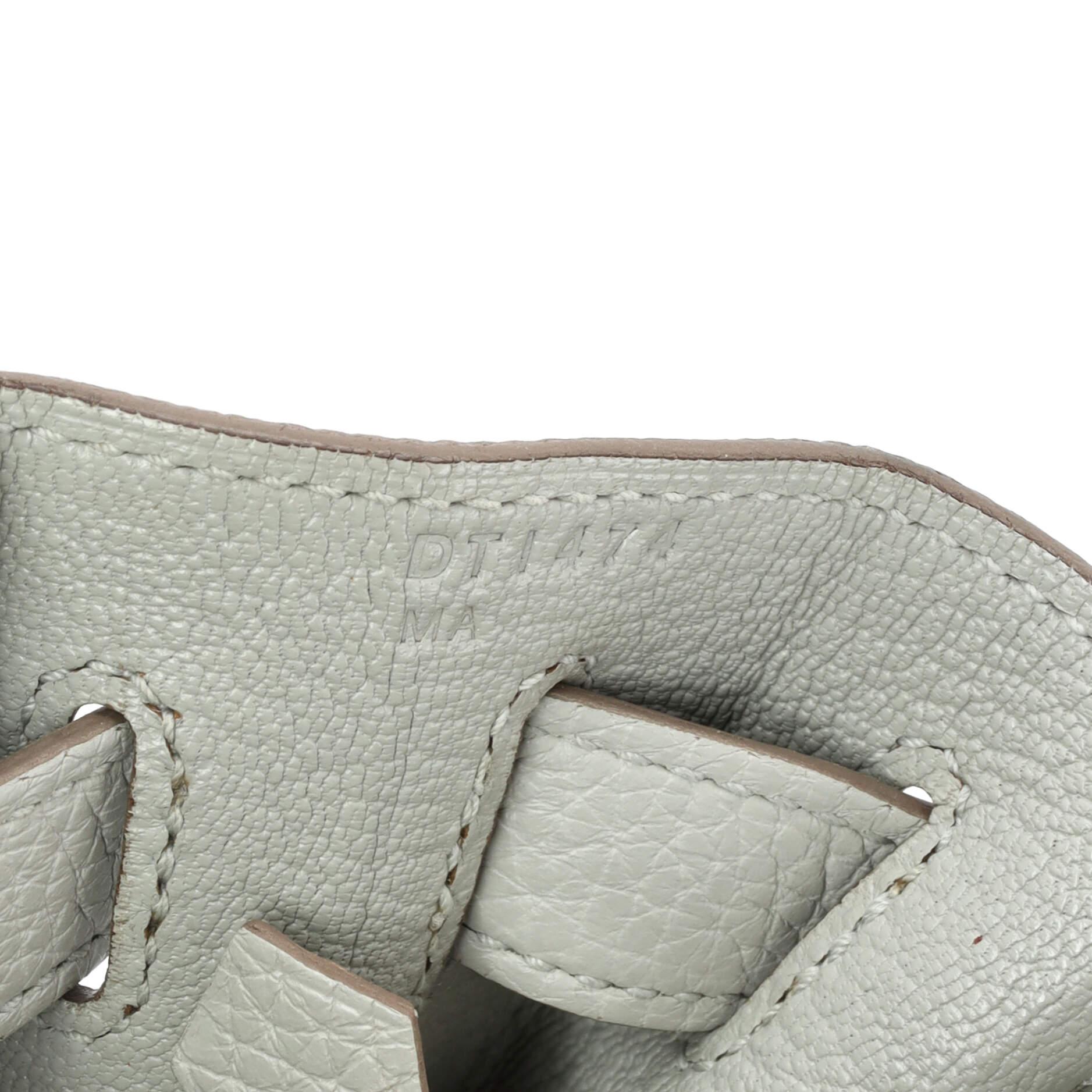 Hermes Kelly Handbag Grey Clemence with Gold Hardware 28 For Sale 5