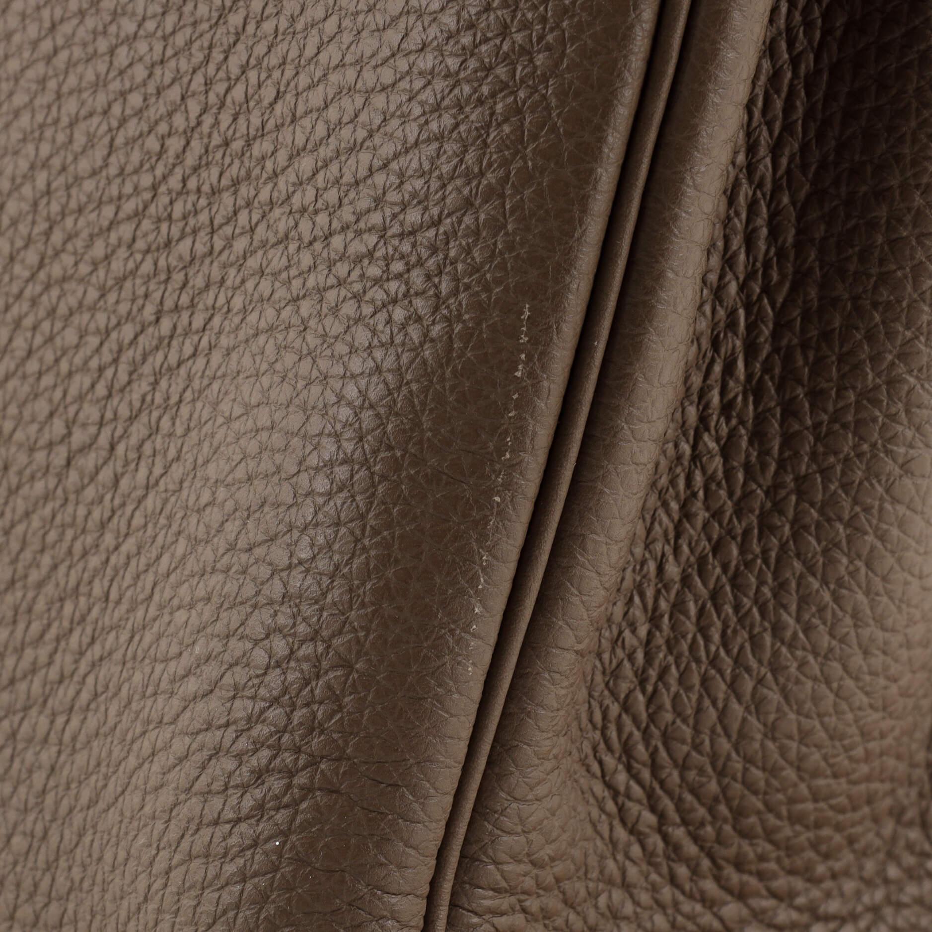 Hermes Kelly Handbag Grey Clemence with Palladium Hardware 32 6