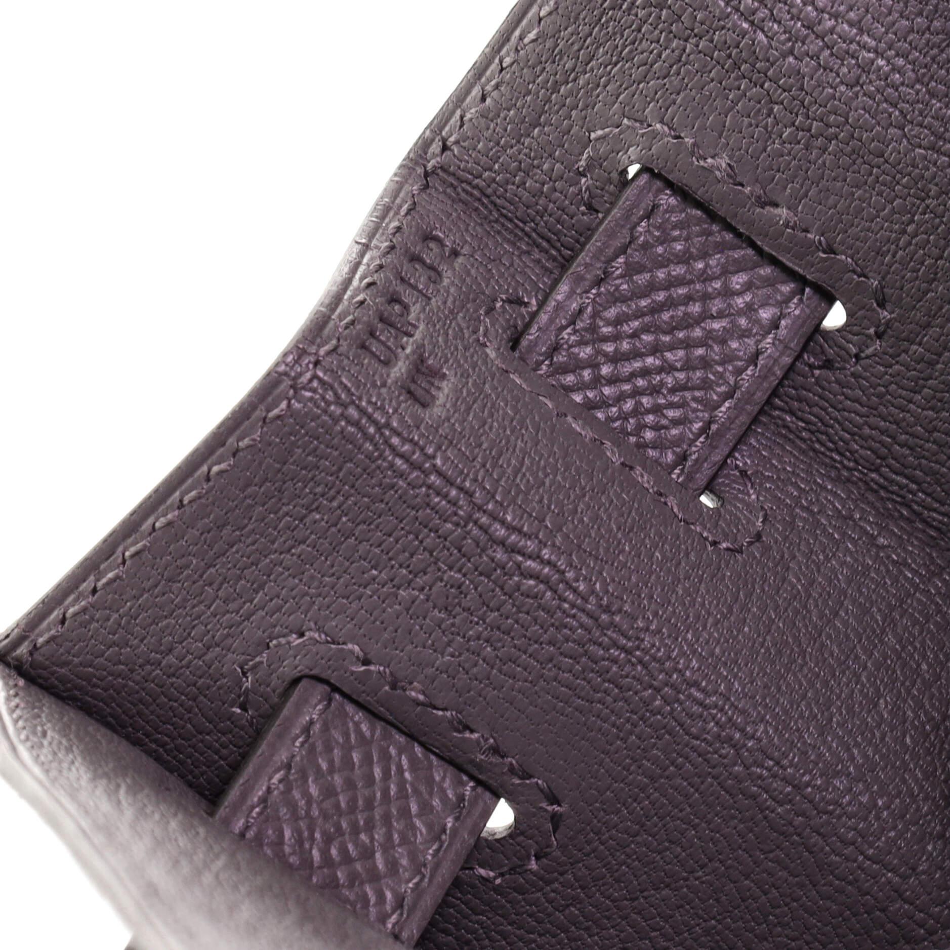 Women's or Men's Hermes Kelly Handbag Grey Epsom with Gold Hardware 28