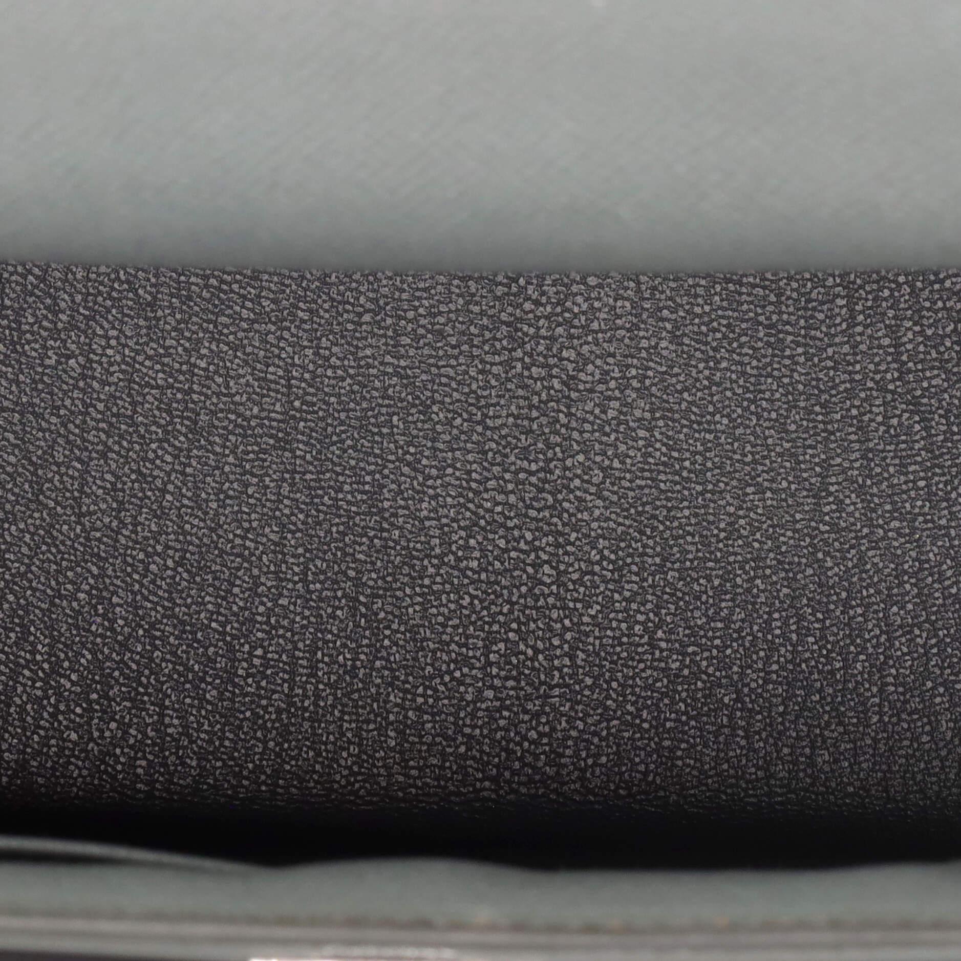 Hermes Kelly Handbag Grey Epsom with Palladium Hardware 28 2