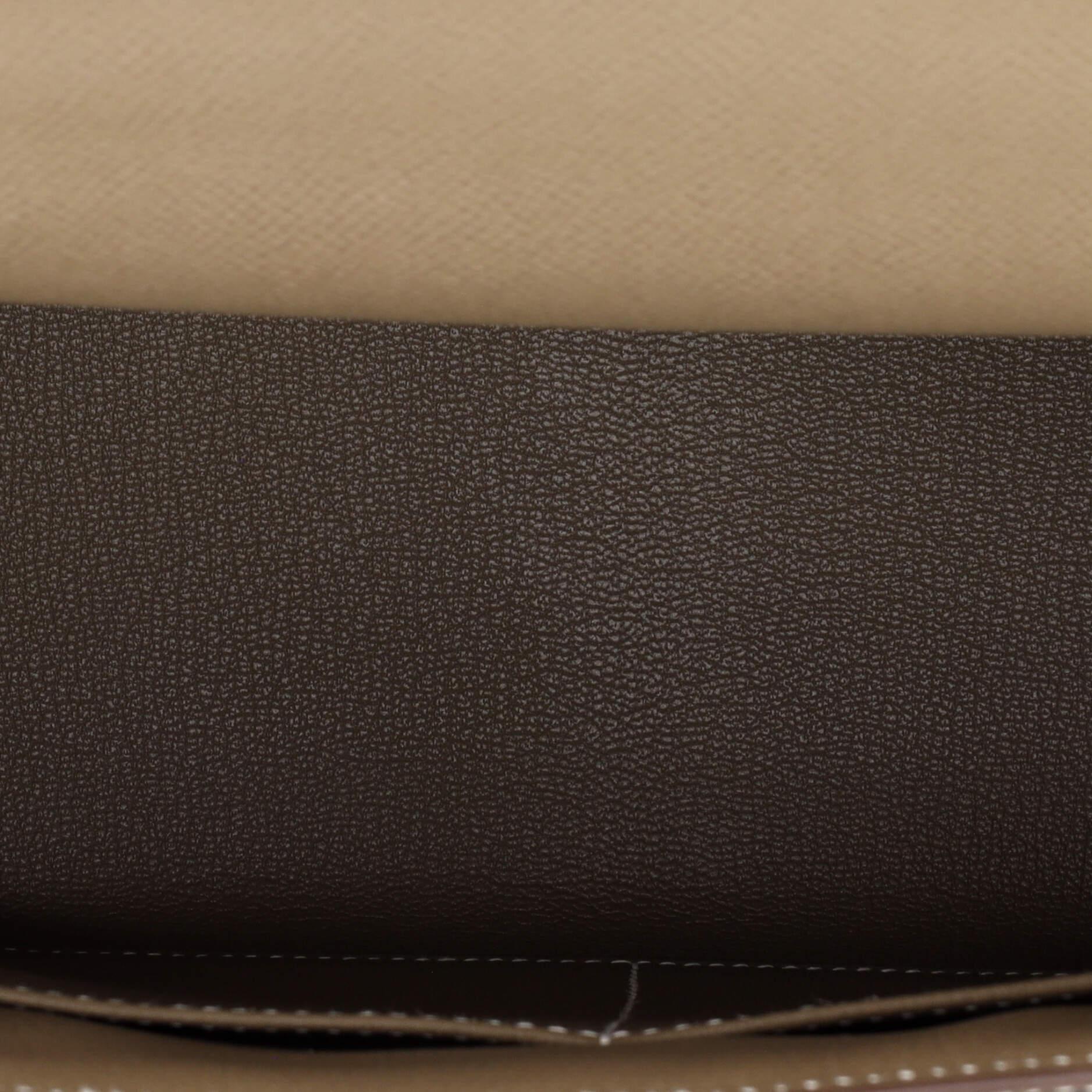 Hermes Kelly Handbag Grey Epsom with Palladium Hardware 28 For Sale 2