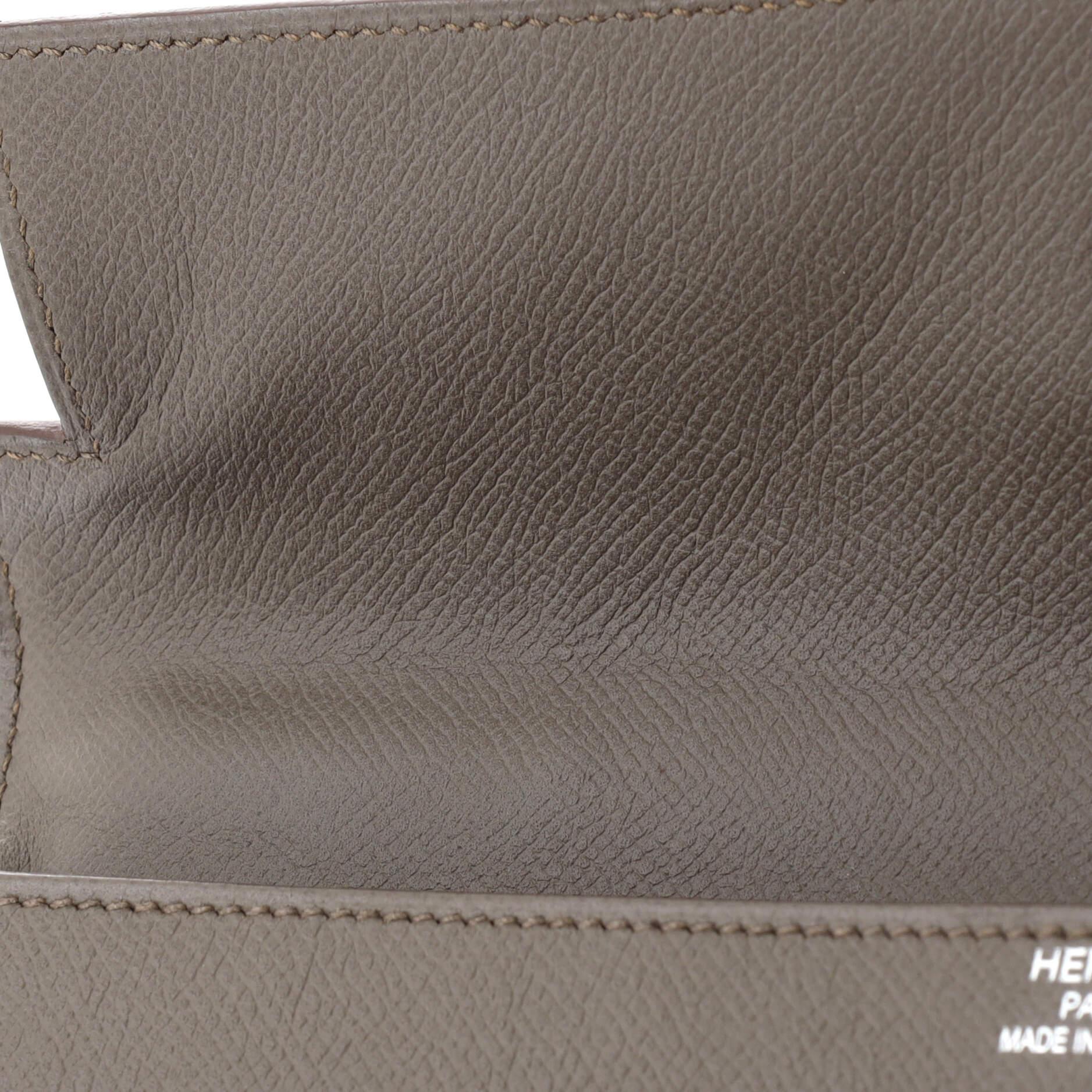 Hermes Kelly Handbag Grey Epsom with Palladium Hardware 35 4