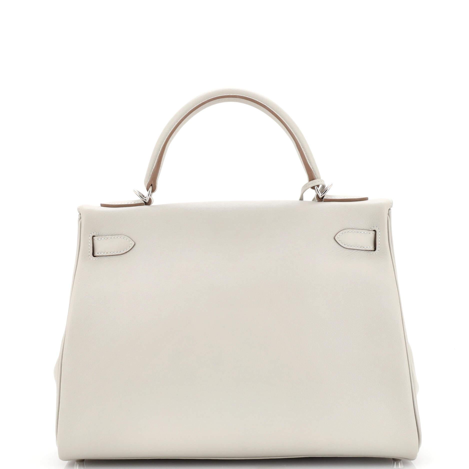 Women's or Men's Hermes Kelly Handbag Grey Evercolor with Palladium Hardware 32