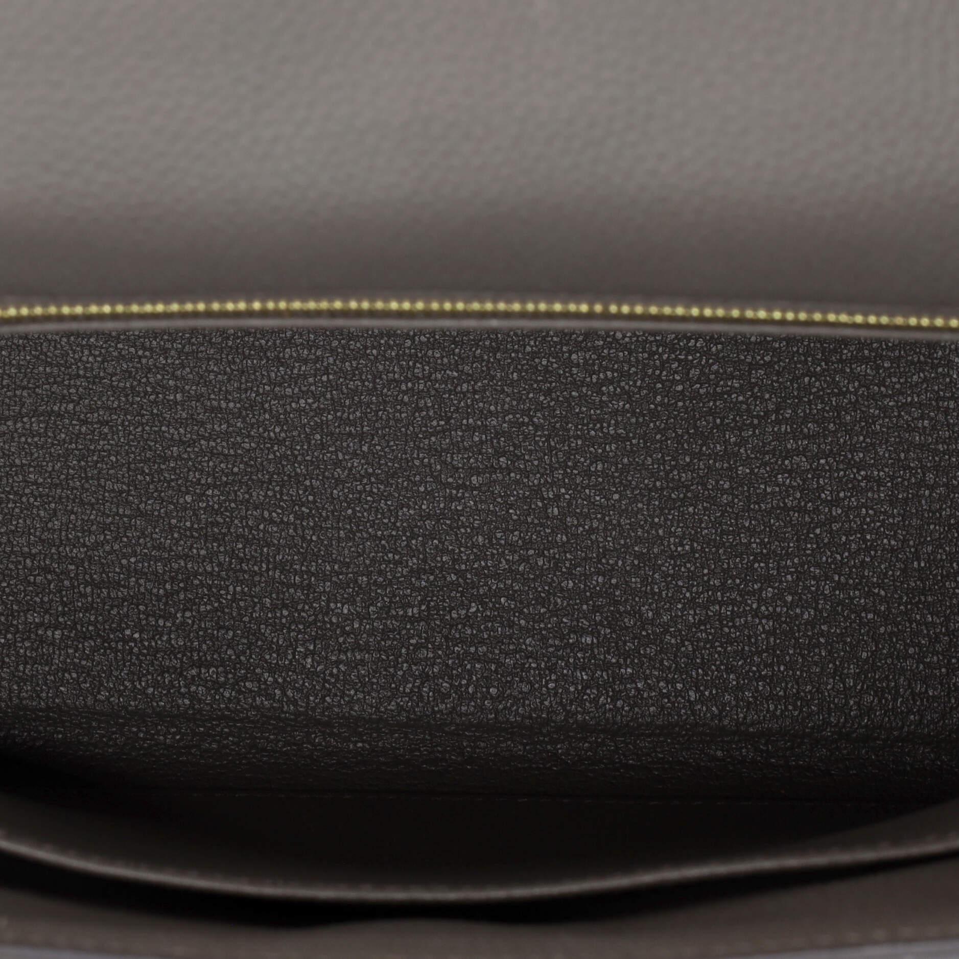 Hermes Kelly Handbag Grey Togo with Gold Hardware 25 2