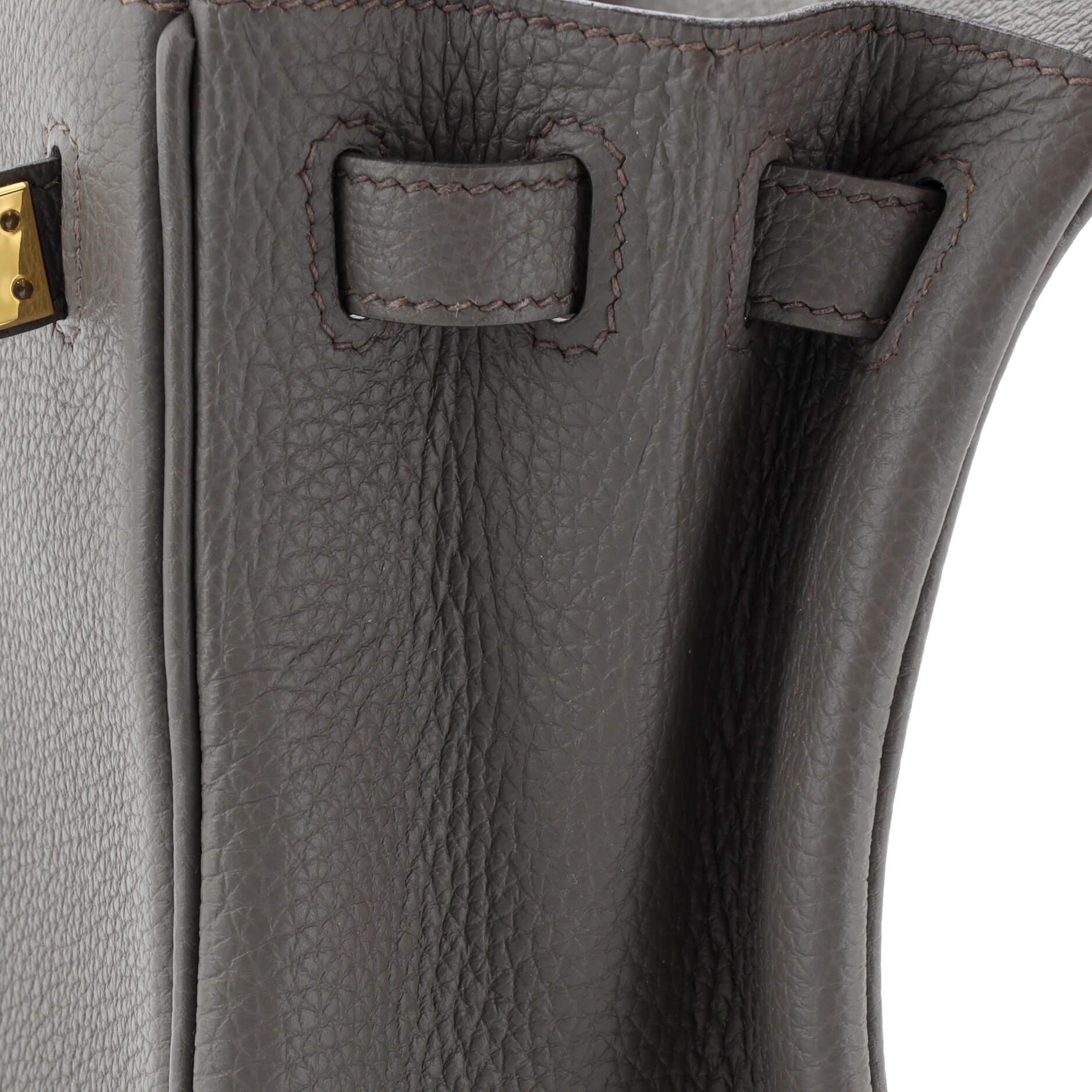 Hermes Kelly Handbag Grey Togo with Gold Hardware 25 4