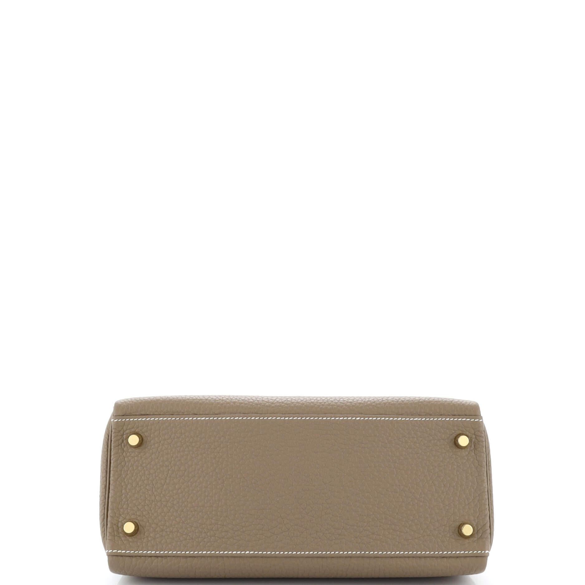 Hermes Kelly Handbag Grey Togo with Gold Hardware 28 1