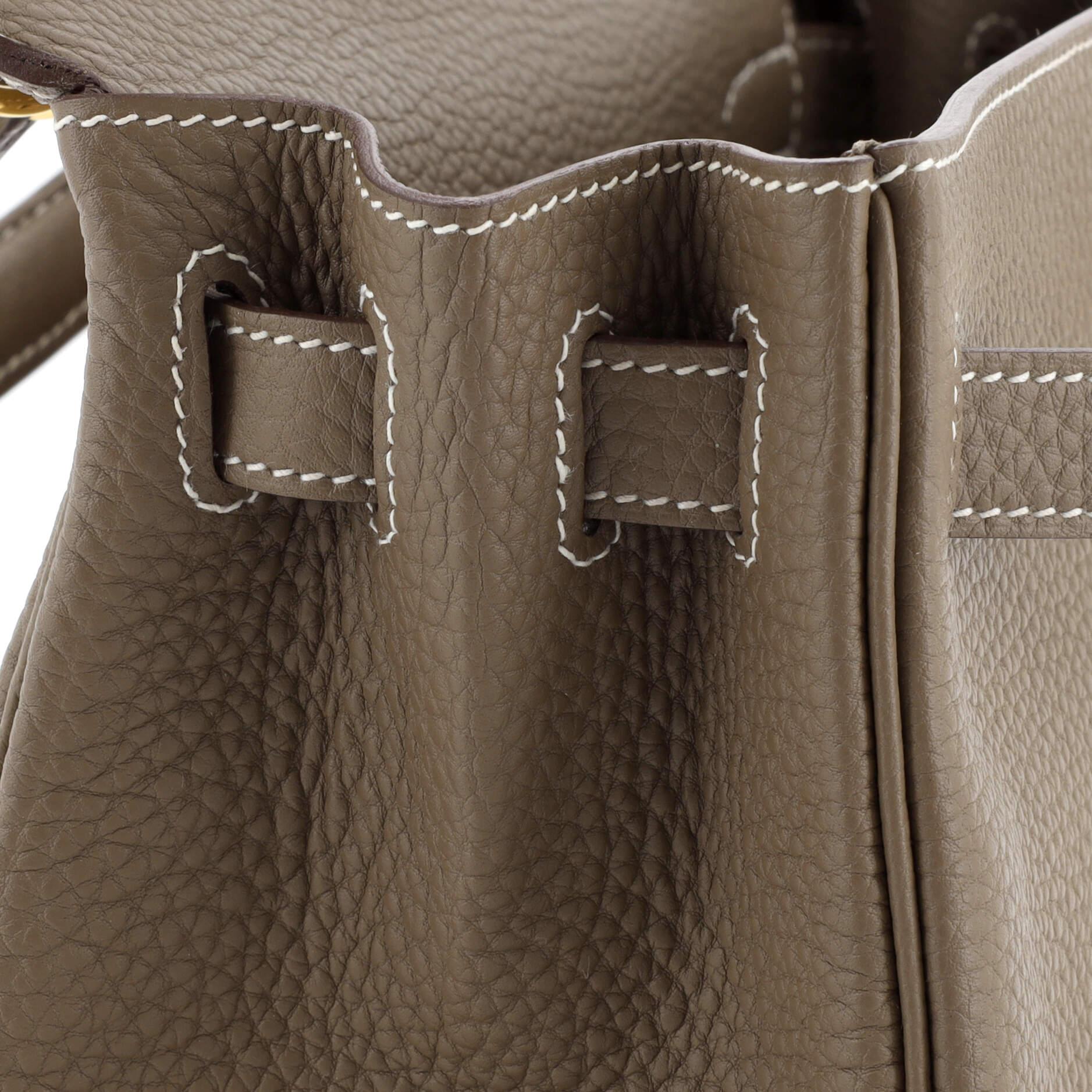 Hermes Kelly Handbag Grey Togo with Gold Hardware 28 4