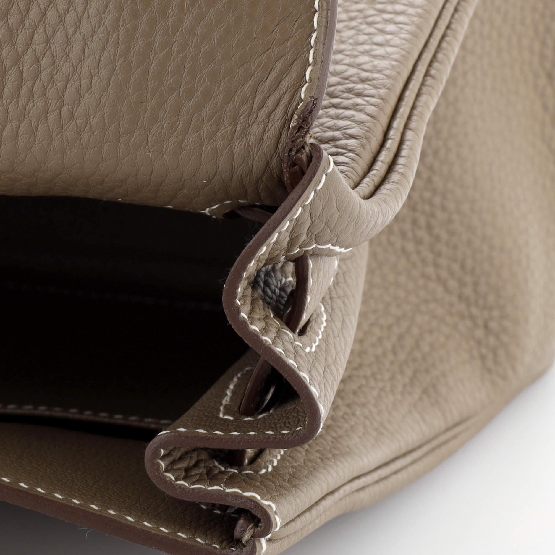 Hermes Kelly Handbag Grey Togo with Gold Hardware 28 5
