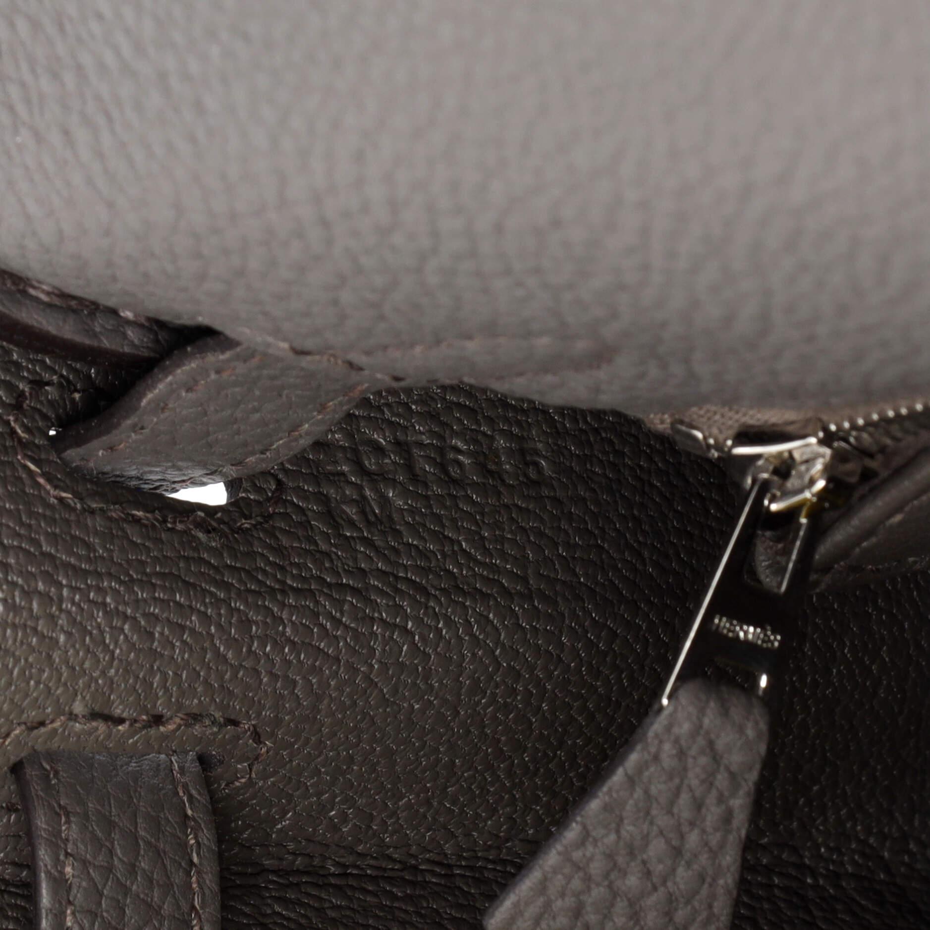 Hermes Kelly Handbag Grey Togo with Palladium Hardware 25 7