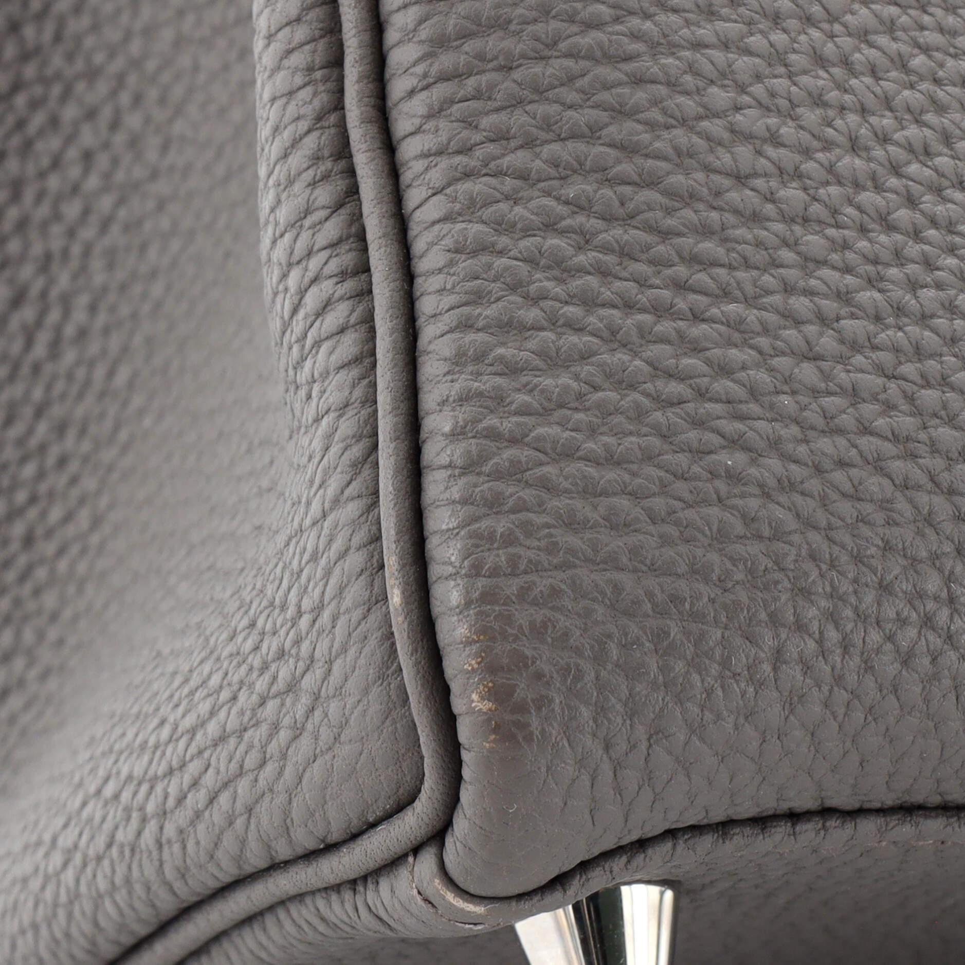 Hermes Kelly Handbag Grey Togo with Palladium Hardware 25 4