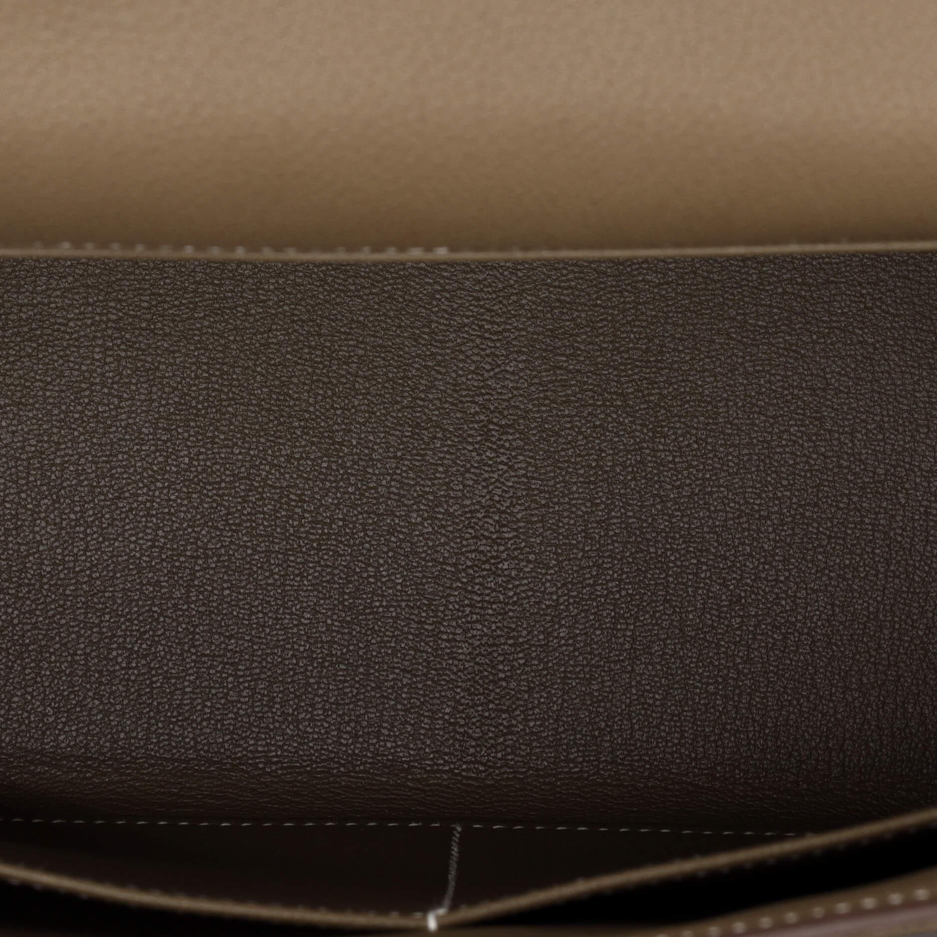 Hermes Kelly Handbag Grey Togo with Palladium Hardware 28 2