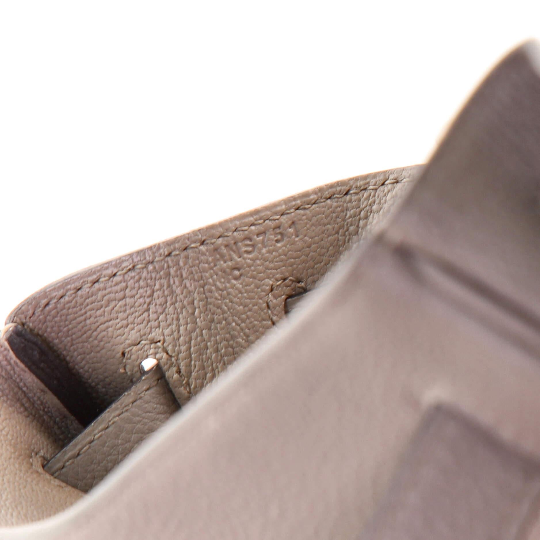 Women's or Men's Hermes Kelly Handbag Grey Togo with Palladium Hardware 28