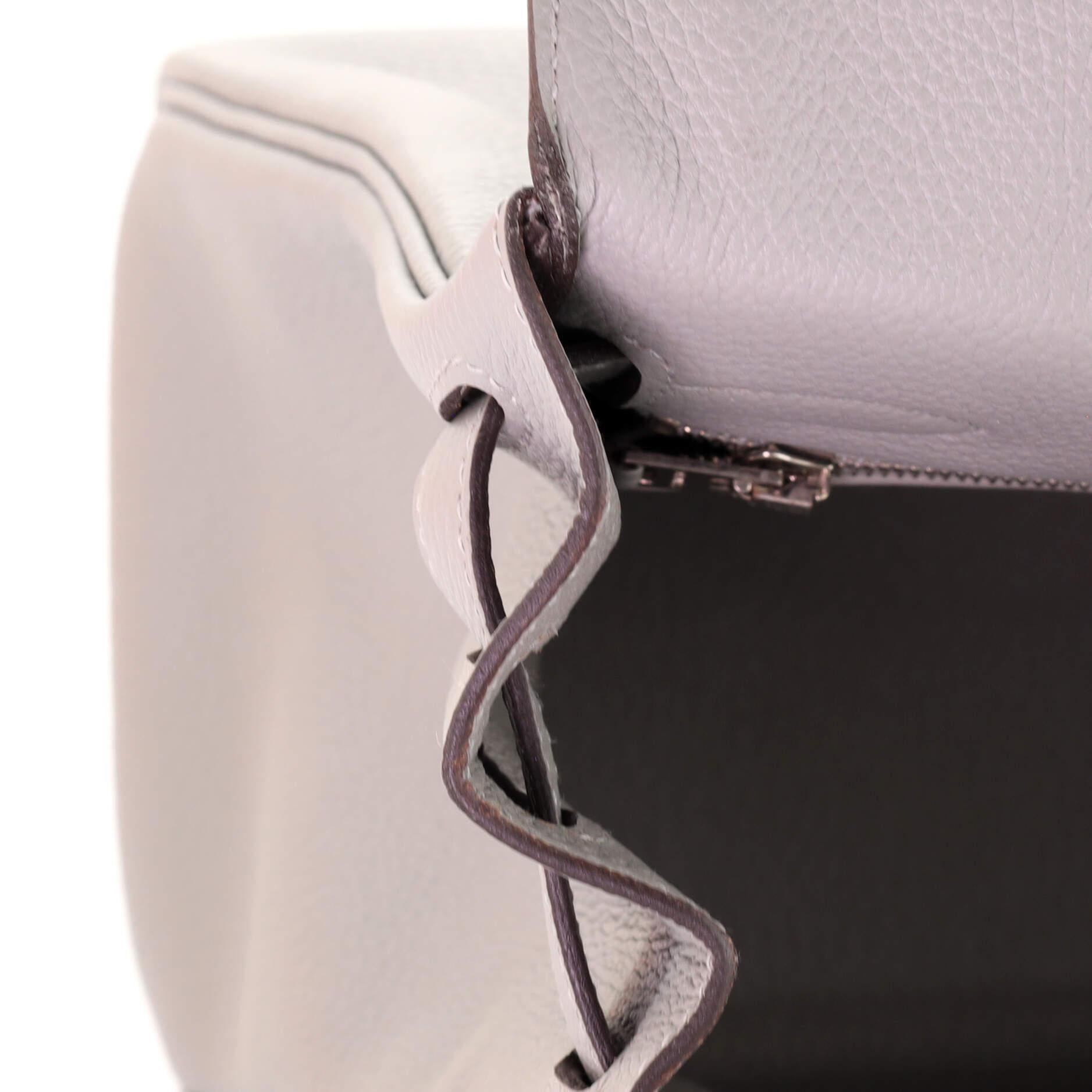 Hermes Kelly Handbag Grey Togo with Palladium Hardware 32 5