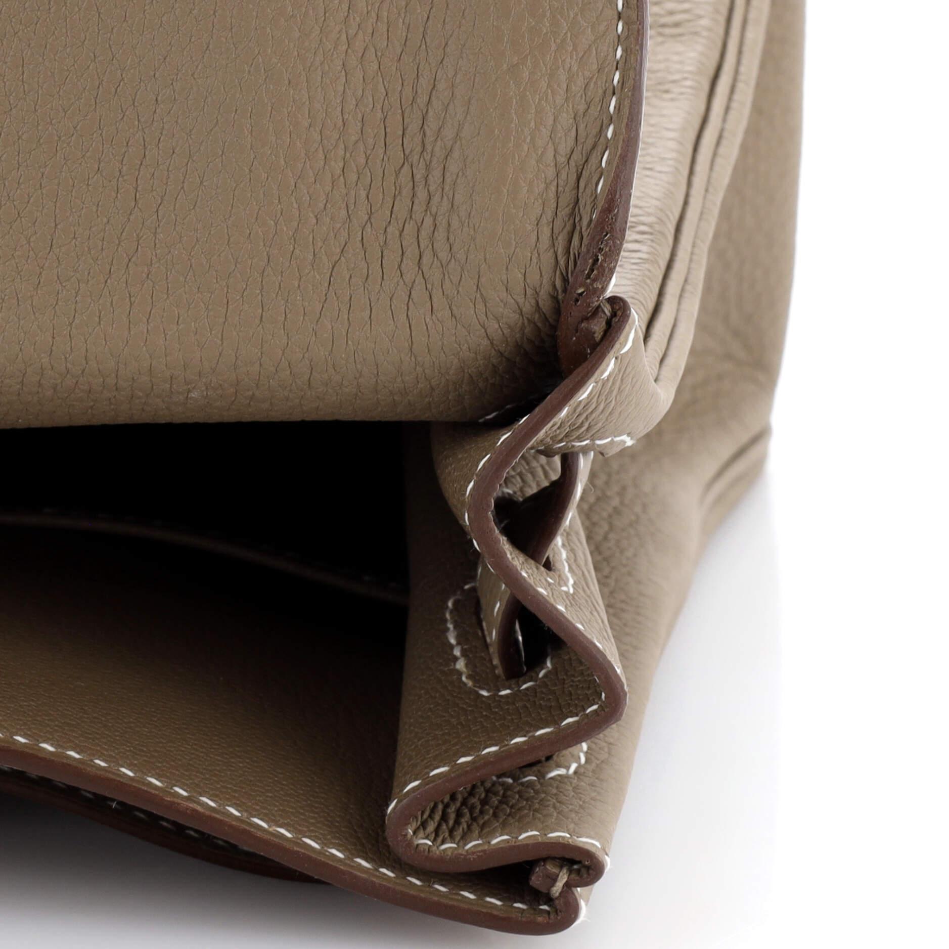 Hermes Kelly Handbag Grey Togo with Palladium Hardware 32 5
