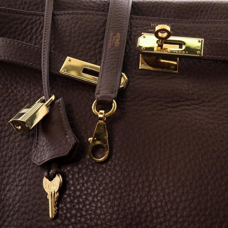 Hermes Kelly Handbag Havane Clemence with Gold Hardware 32 5