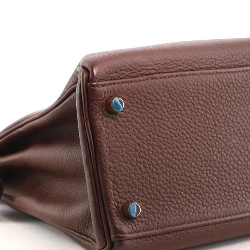 Hermes Kelly Handbag Havane Clemence with Gold Hardware 32 3