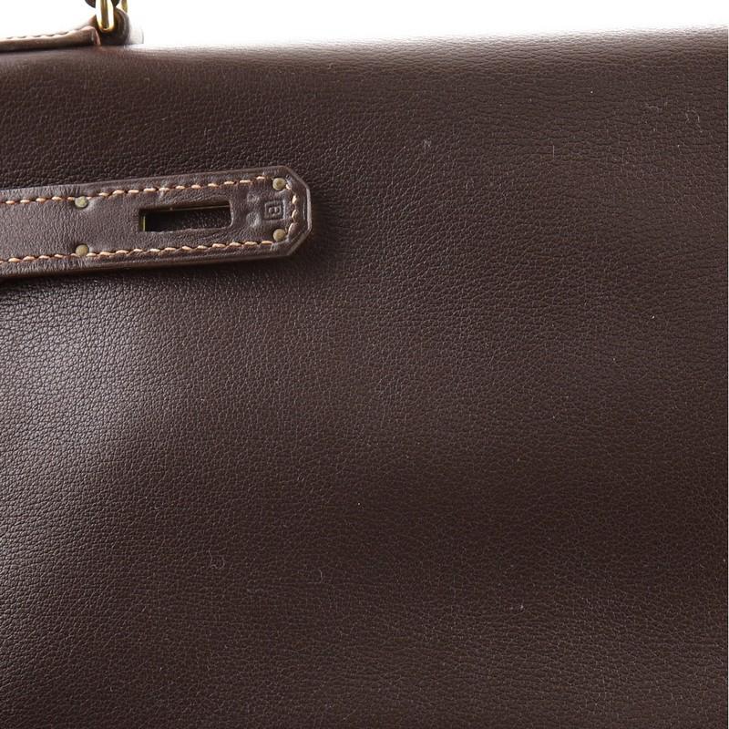 Hermes Kelly Handbag Havane Gulliver with Gold Hardware 35 6