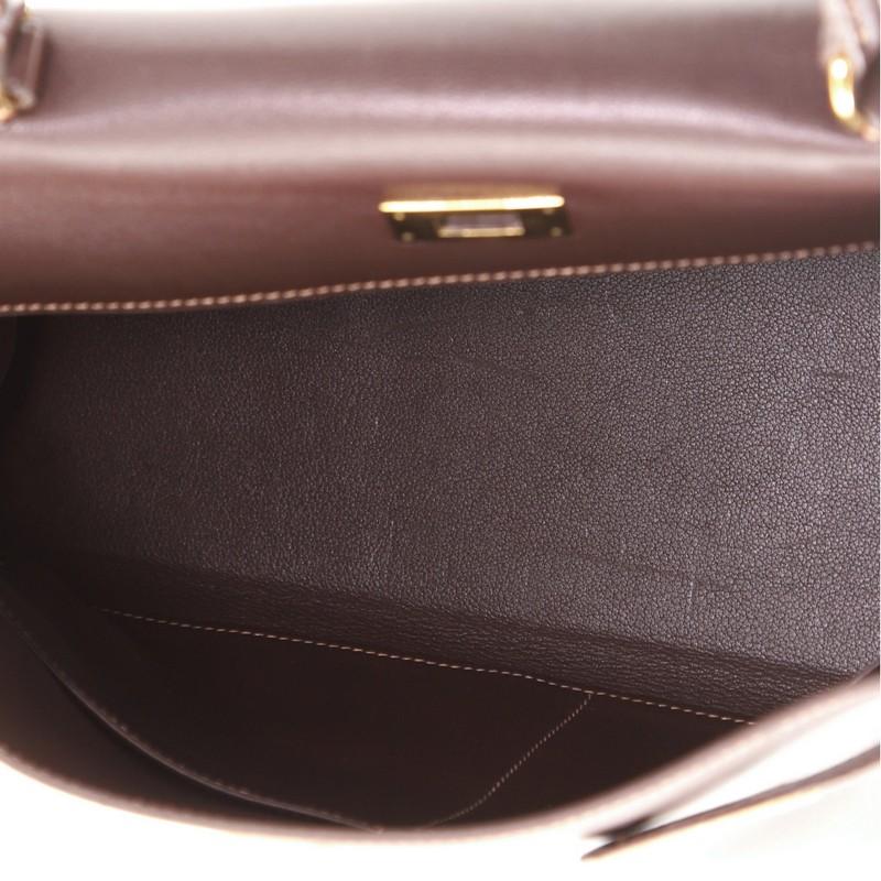 Women's or Men's Hermes Kelly Handbag Havane Gulliver with Gold Hardware 35