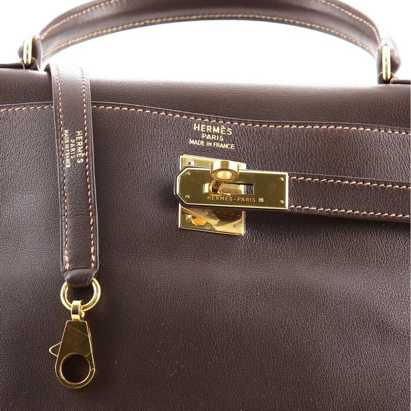 Hermes Kelly Handbag Havane Gulliver with Gold Hardware 35 1