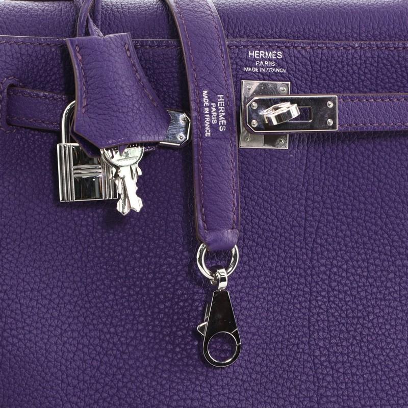 Women's or Men's Hermes  Kelly Handbag Iris Togo with Palladium Hardware 25
