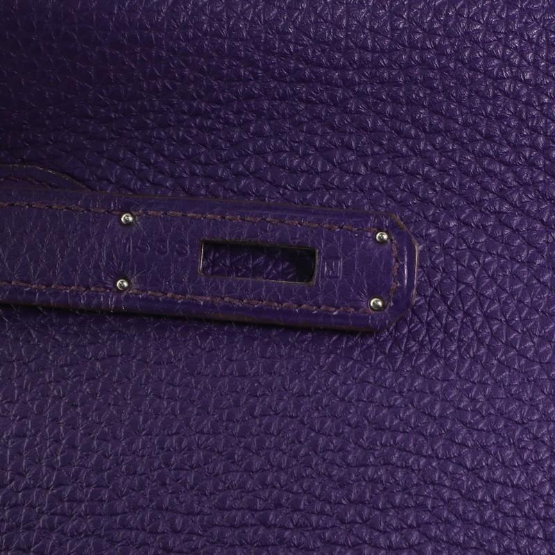 Hermes Kelly Handbag Iris Togo with Palladium Hardware 32 8