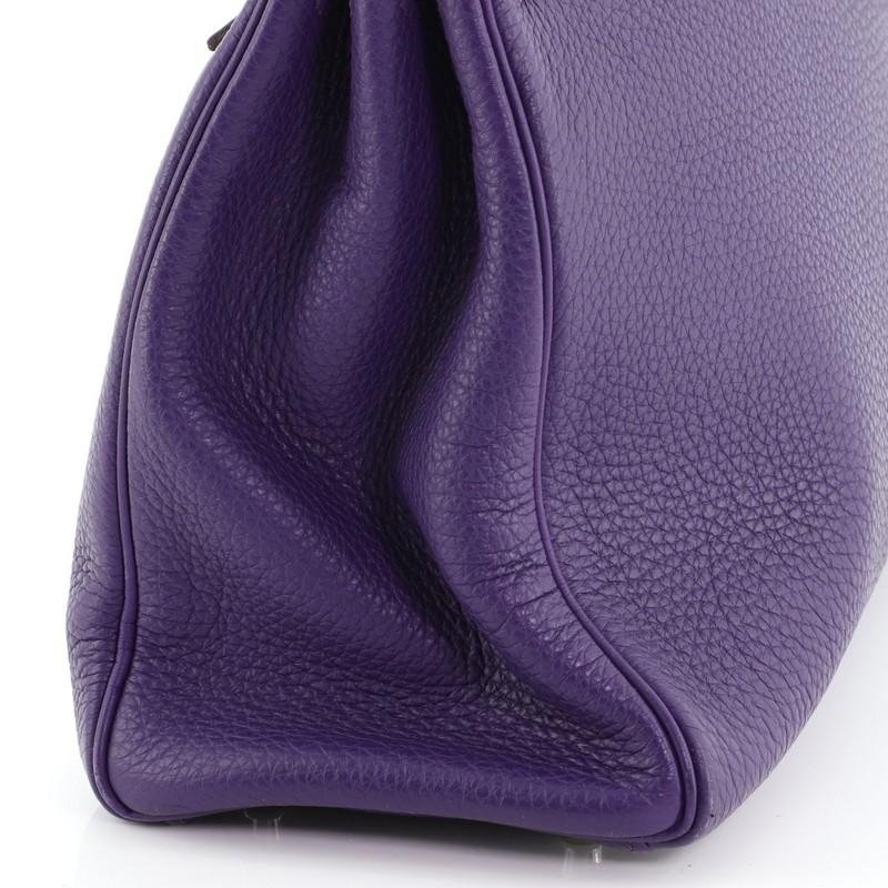 Hermes Kelly Handbag Iris Togo with Palladium Hardware 32 3
