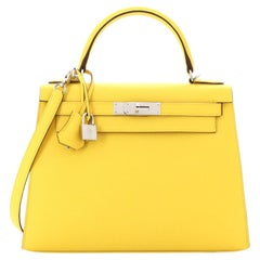 Hermes Brique Box Calf Leather Gold Hardware Kelly Sellier 28 Bag Hermes |  The Luxury Closet