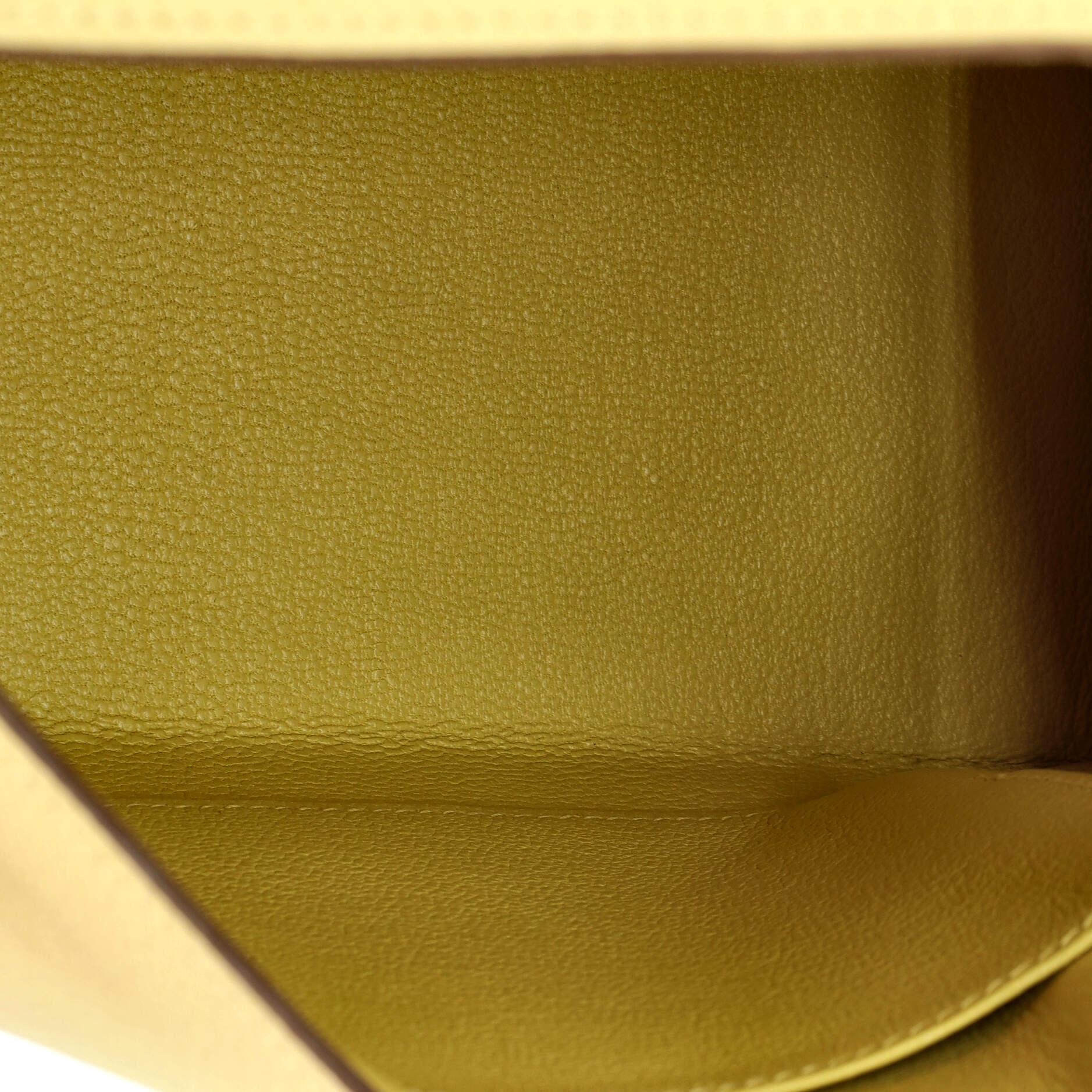 Hermes Kelly Handbag Jaune Poussin Epsom with Palladium Hardware 25 2