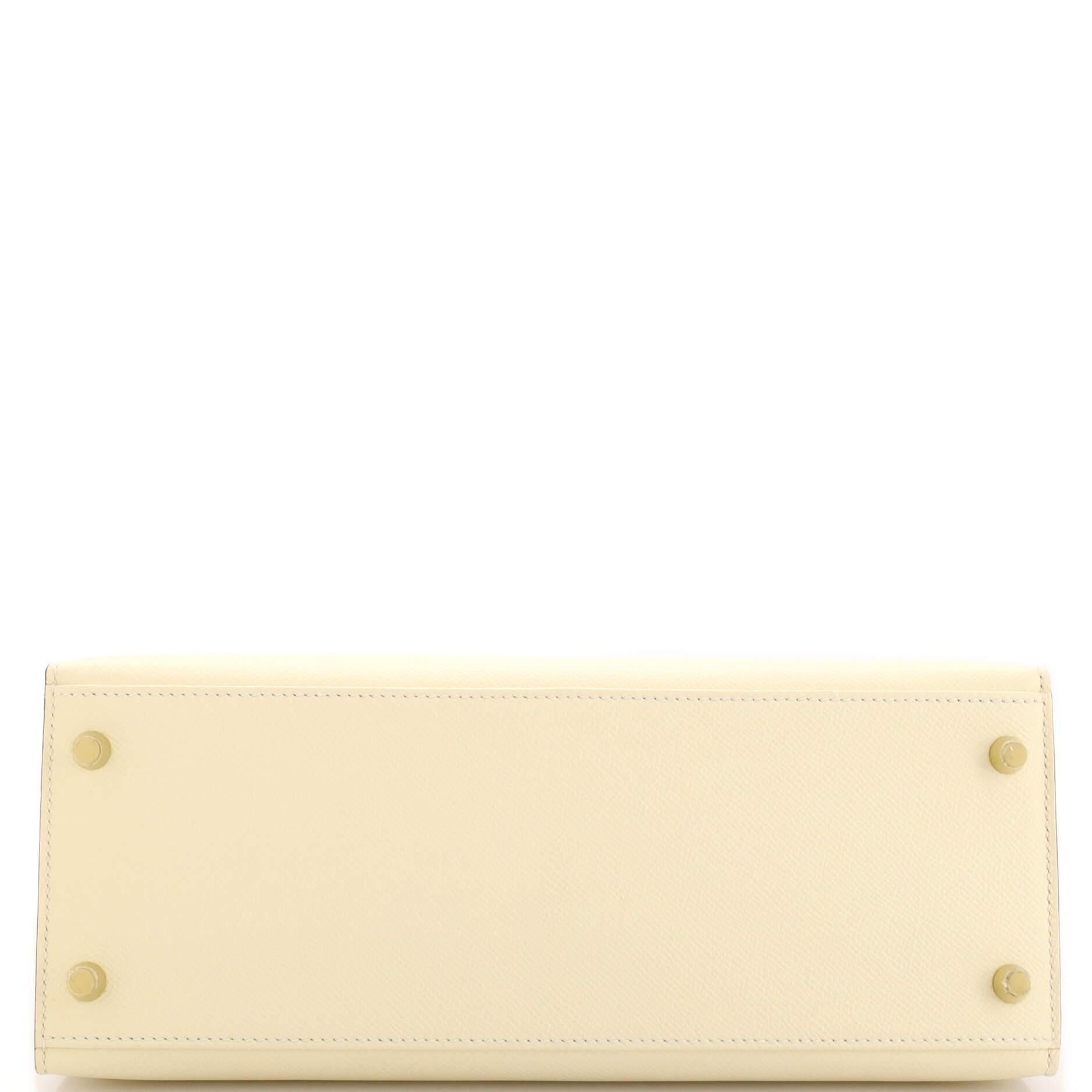 Hermes Kelly Handbag Light Epsom with Gold Hardware 28 1