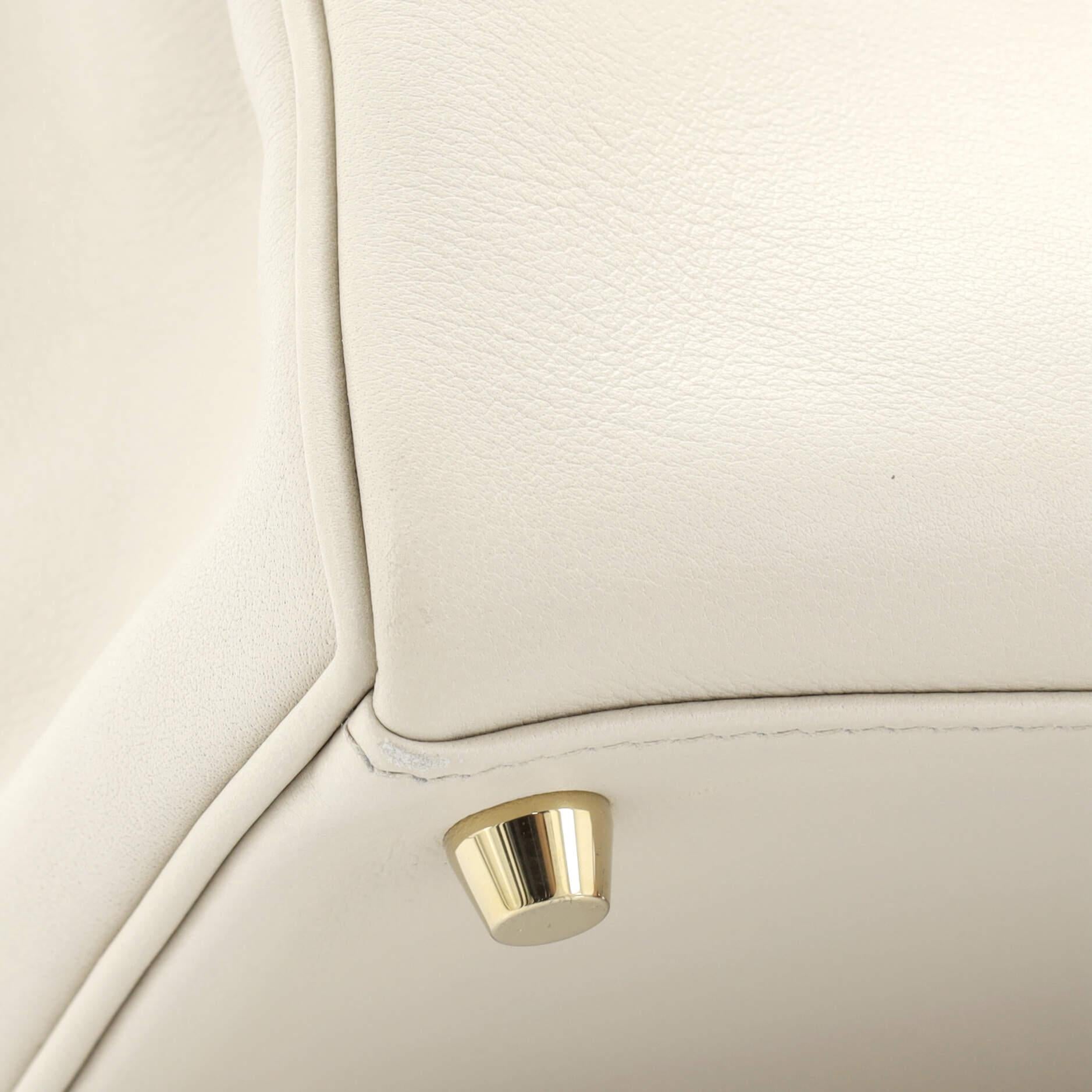 Hermes Kelly Handbag Light Swift with Gold Hardware 25 6