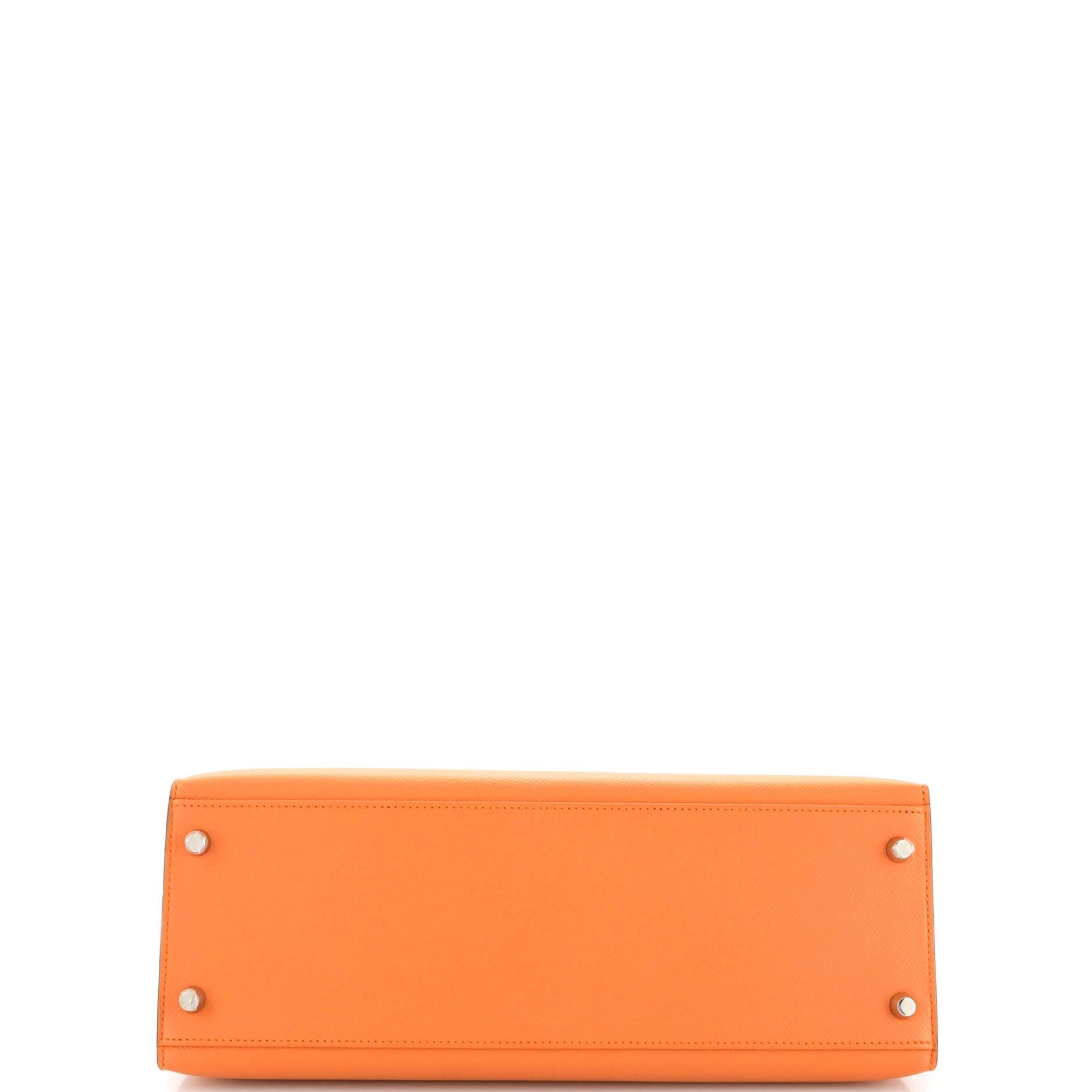 Women's or Men's Hermes Kelly Handbag Mangue Epsom with Palladium Hardware 32