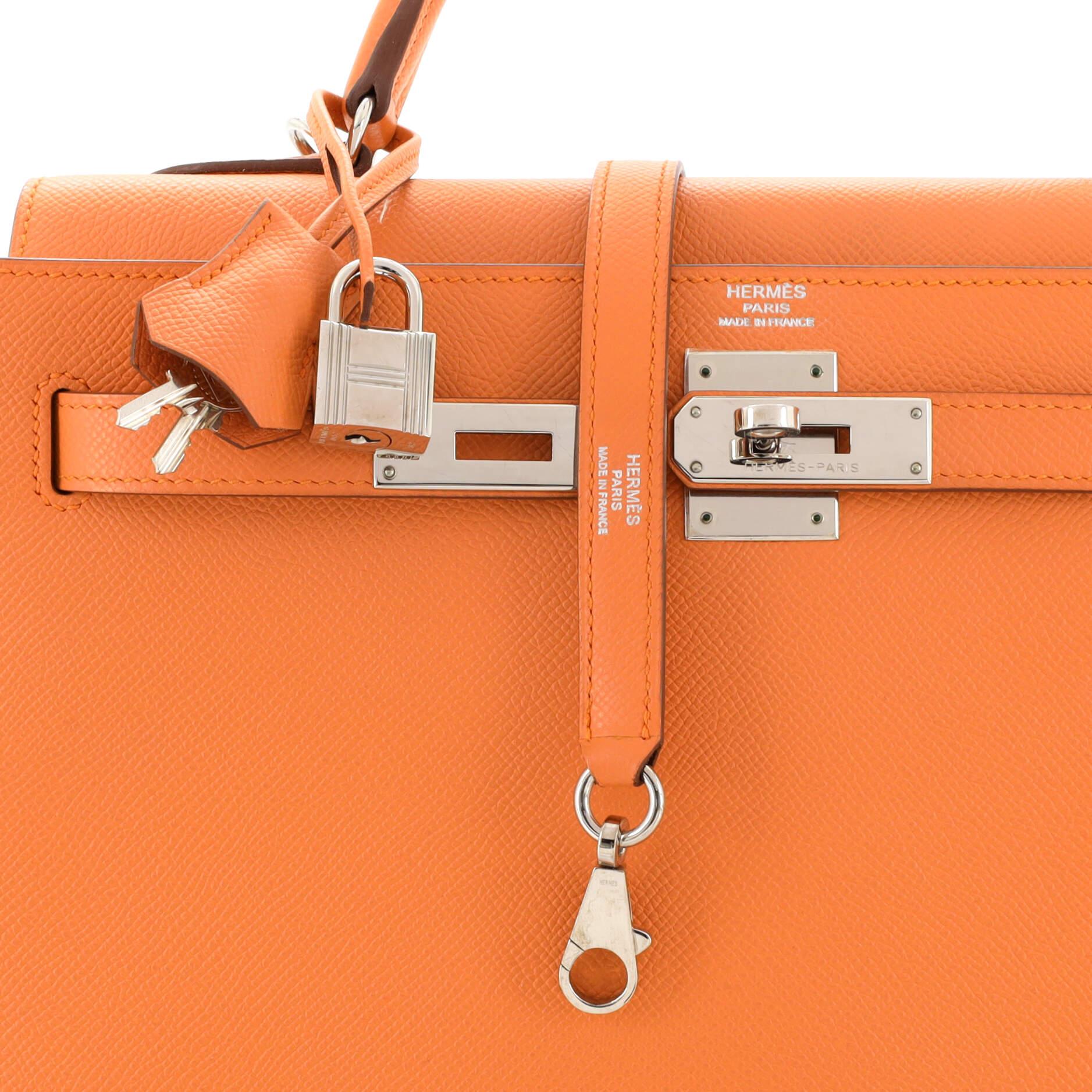 Hermes Kelly Handbag Mangue Epsom with Palladium Hardware 32 2