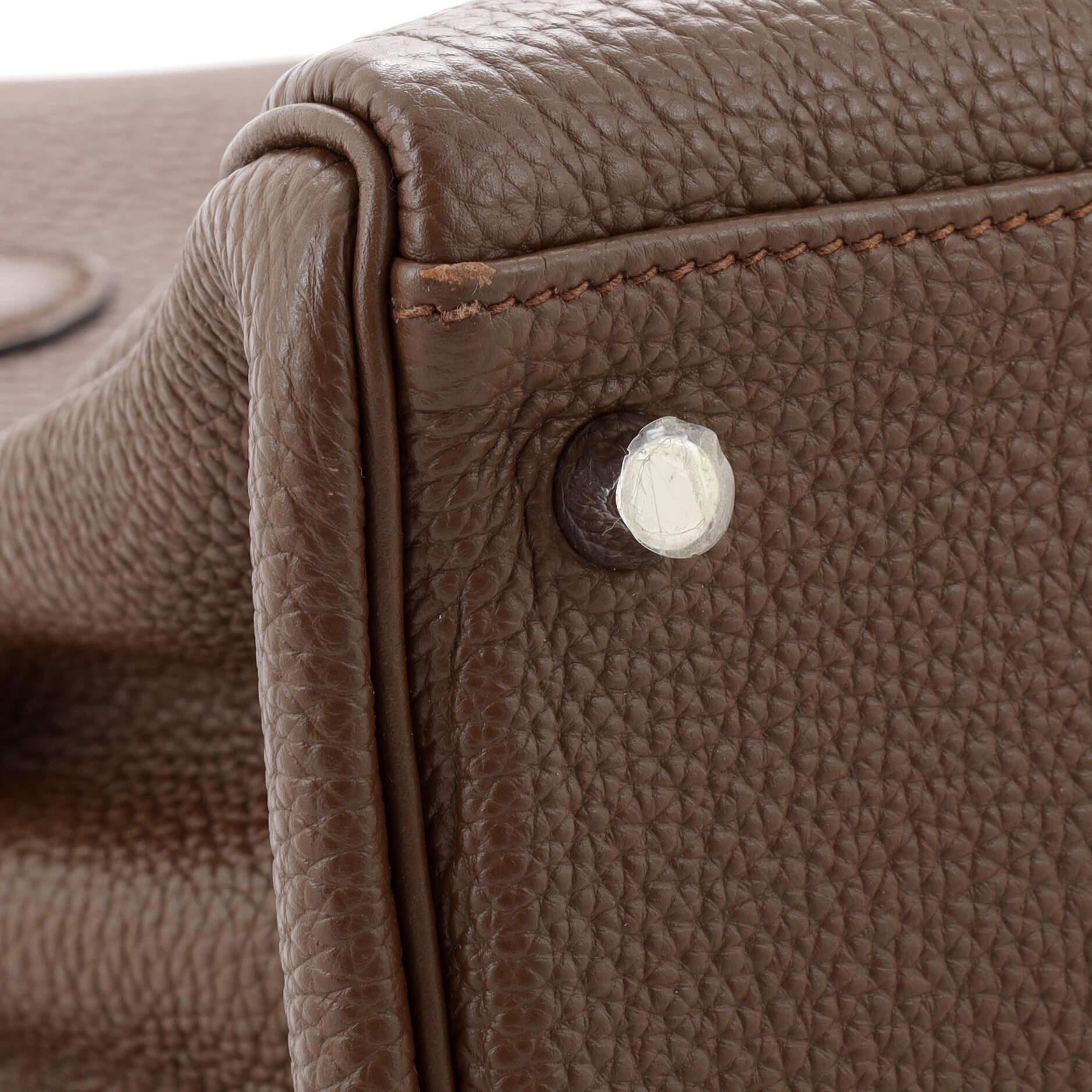 Hermes Kelly Handbag Marron D’Inde Togo with Palladium Hardware 32 For Sale 6
