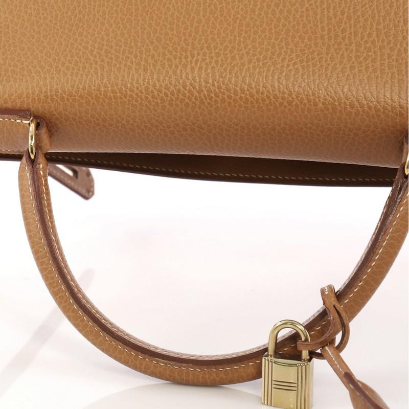 Hermes Kelly Handbag Natural Ardennes with Gold Hardware 35 1