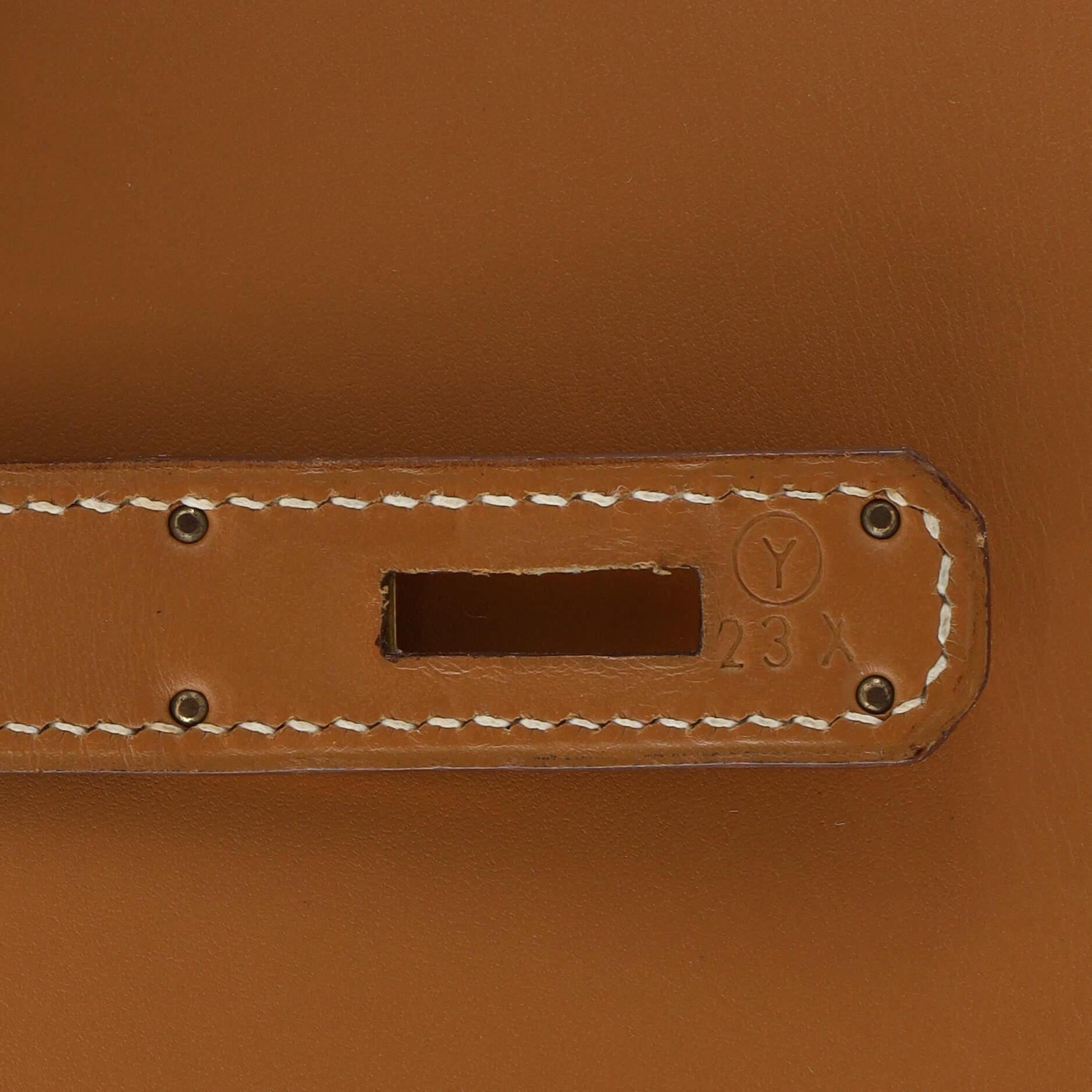 Hermes Kelly Handbag Natural Chamonix with Gold Hardware 32 8