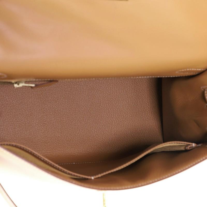 Women's or Men's Hermes Kelly Handbag Natural Chamonix With Gold Hardware 32 