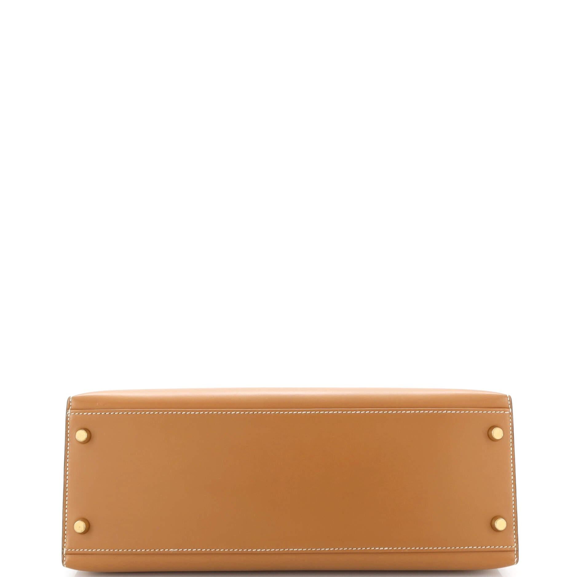 Hermes Kelly Handbag Natural Chamonix with Gold Hardware 32 1