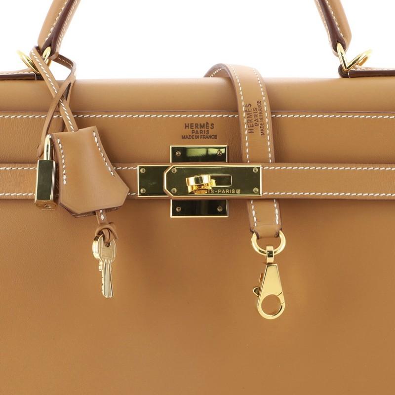 Hermes Kelly Handbag Natural Chamonix With Gold Hardware 32  1