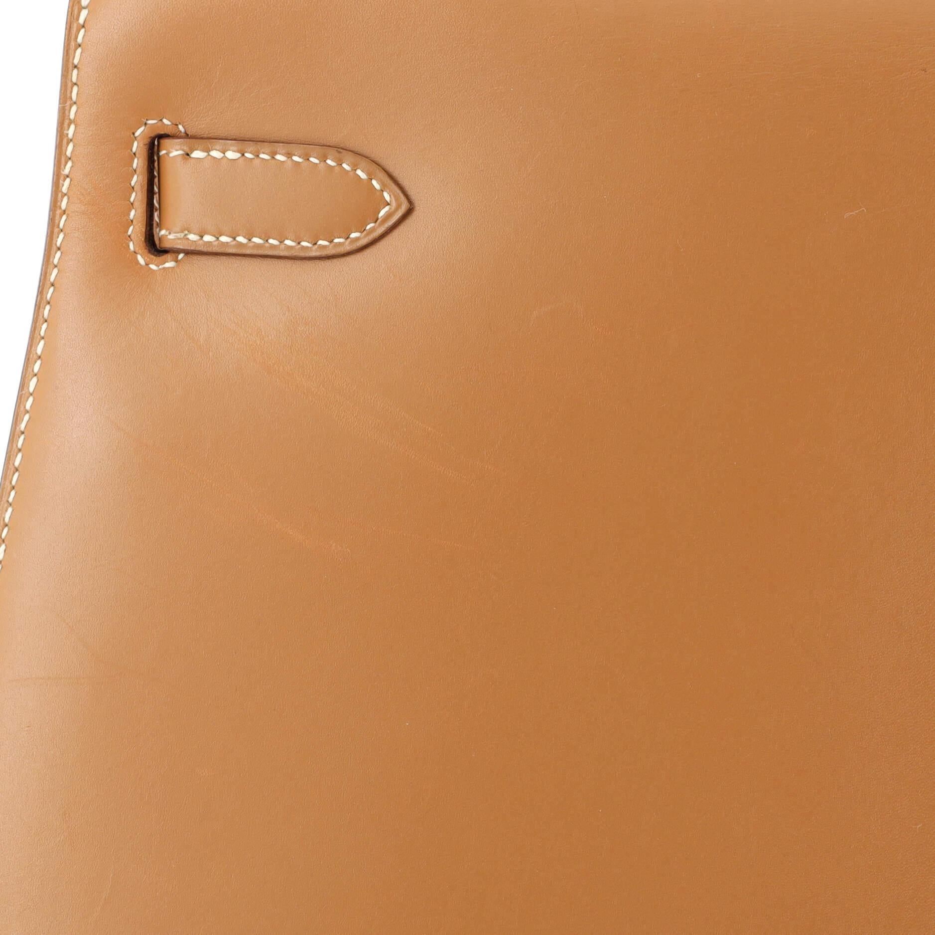 Hermes Kelly Handbag Natural Chamonix with Gold Hardware 32 4