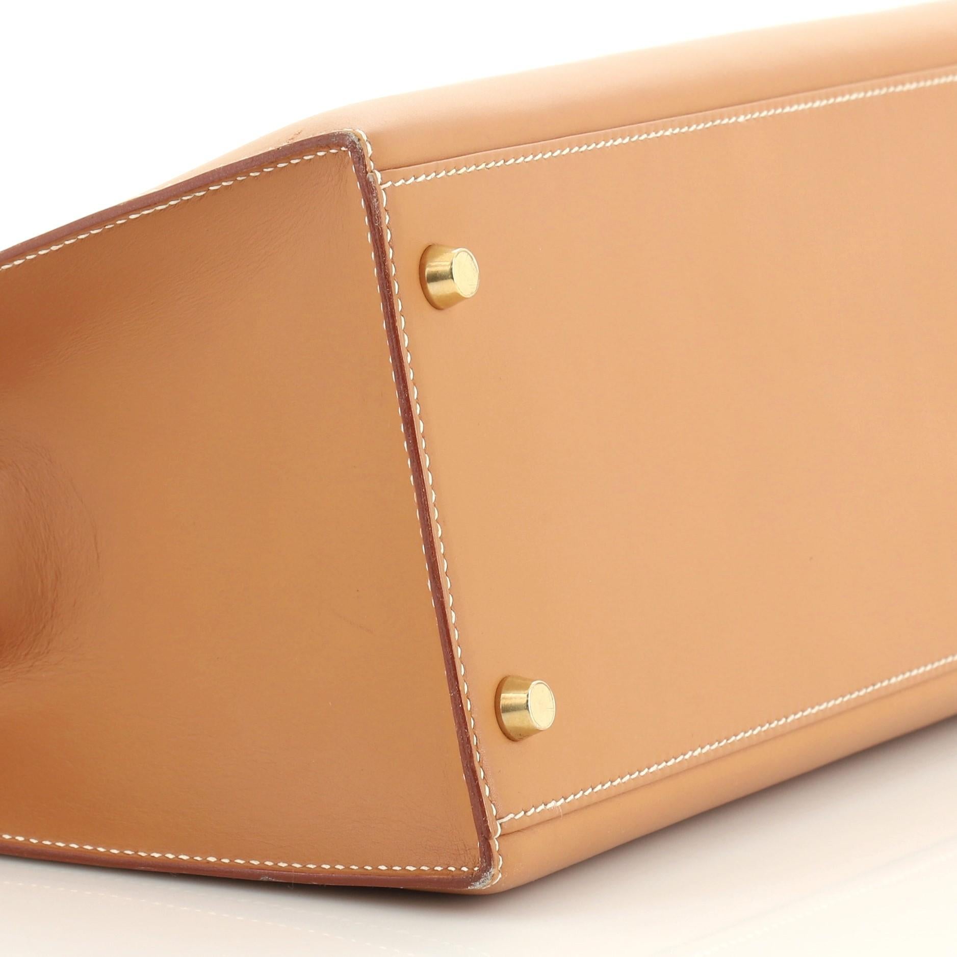 Hermes Kelly Handbag Natural Chamonix with Gold Hardware 35 1