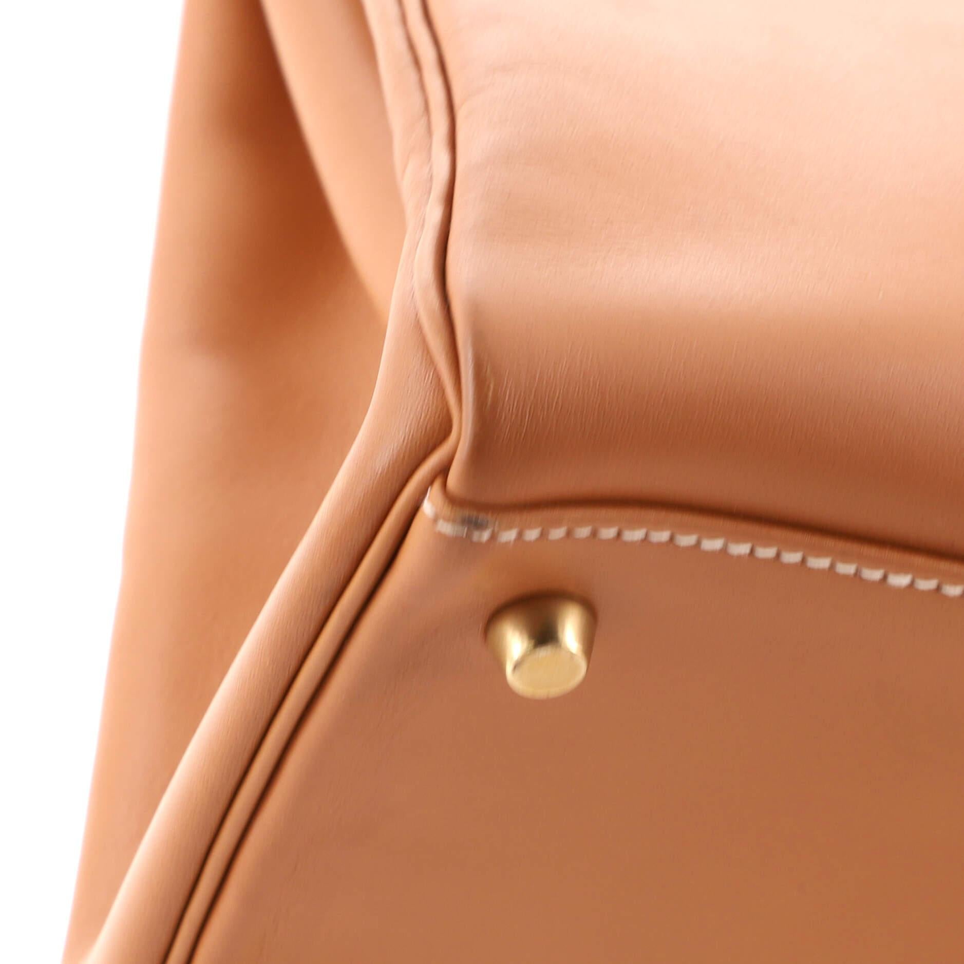 Hermes Kelly Handbag Natural Chamonix with Gold Hardware 35 4