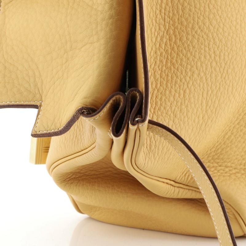 Hermes Kelly Handbag Natural Sable Clemence With Gold Hardware 32  1