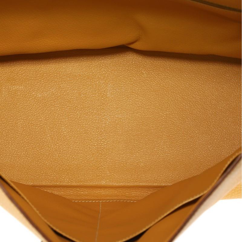 Hermes Kelly Handbag Natural Sable Clemence with Gold Hardware 35 2