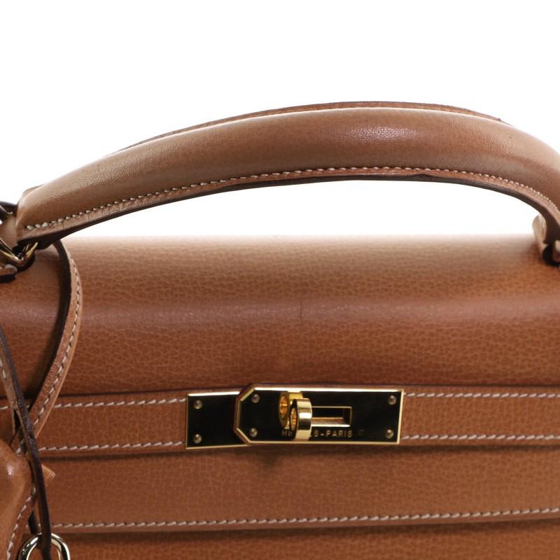 Hermes Kelly Handbag Natural Vache Liegee with Gold Hardware 32 2