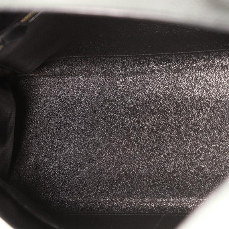 Hermes Kelly Handbag Noir Ardennes With Gold Hardware 32  1