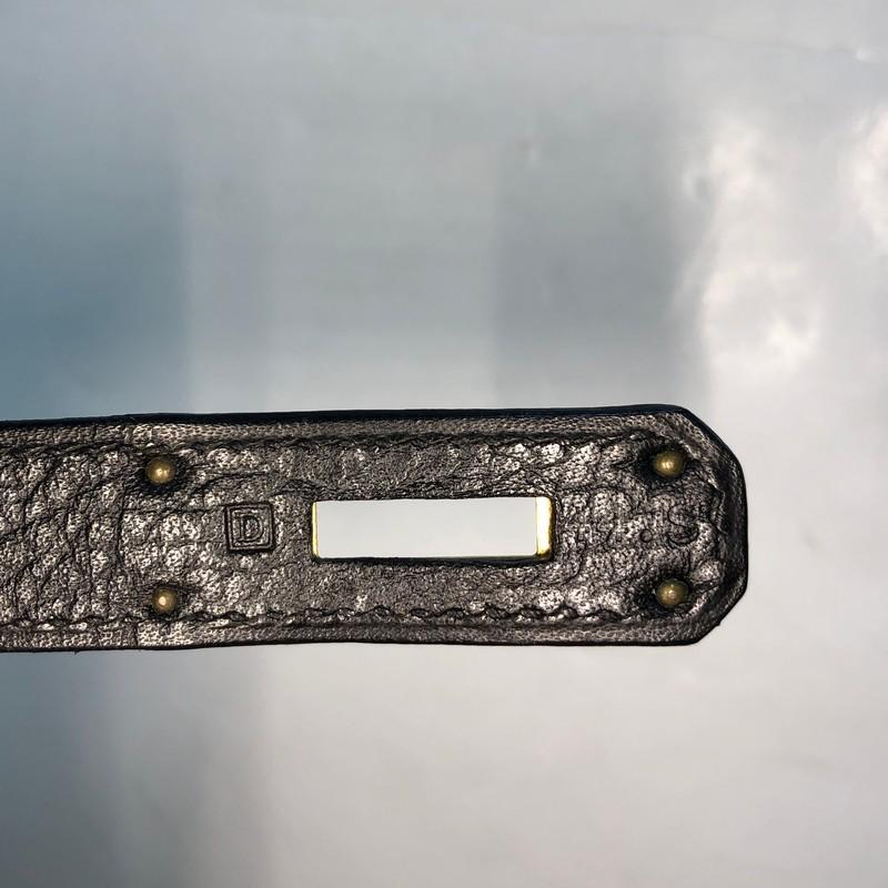 Hermes Kelly Handbag Noir Ardennes With Gold Hardware 32  2